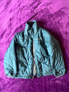 Columbia Teal Puffer Jacket - Green Blue